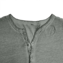 Men Tie Dye Long Sleeve Buttons Tops Blouse Solid V-Neck Casual T-Shirt Tee