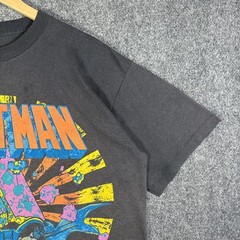 Vintage Batman Shirt Mens XL Black 80s DC Comics 1988 Cartoon Faded Neon AOP