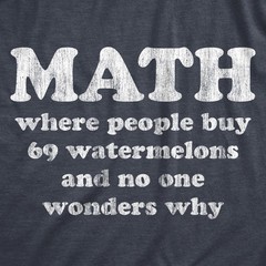 Mens Math Is Where People Buy 69 Watermelons and No One Wonders Why T Shirt