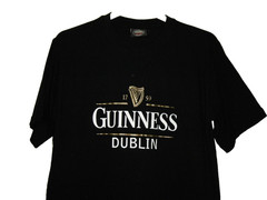 Guinness Official Merchandise T-Shirt Men M Black Crew Short Sleeve