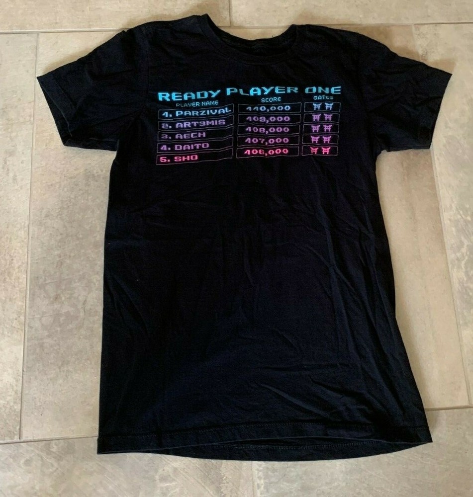 Mens Tshirt T Shirt S Small Ready Player One Science Fiction Film Black