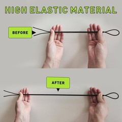 2 Pairs 1/10″ (2.5mm) Elastic Thin Shoe Laces, Stretch Round Shoelaces Shoe S…