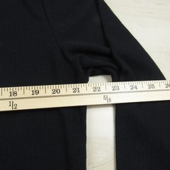 Fabletics Shirt Mens Medium Black Henley Thermal Waffle Cotton Long Sleeve A1