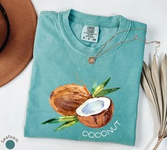 Coconut Retro Beach Summer Island Comfort Tee