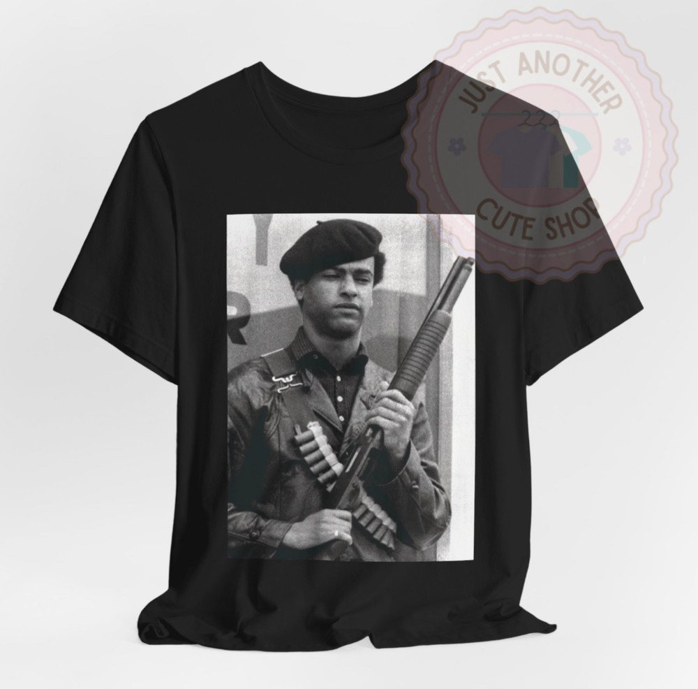 Huey P. Newton with Rifle T-Shirt ✩ Black Panther Party Tee ✩ Black Power! BLM!