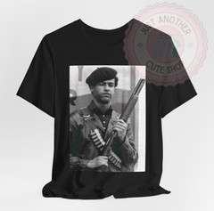 Huey P. Newton with Rifle T-Shirt ✩ Black Panther Party Tee ✩ Black Power! BLM!