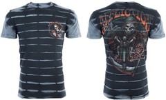 $58 AFFLICTION American Customs HELL RIDER Short Sleeve Slim Fit T-shirt NWT
