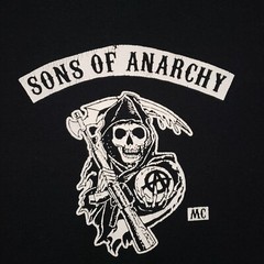 SONS OF ANARCHY Shirt Mens 2XL Black Grim Reaper Logo Biker TV Show Motorcycle