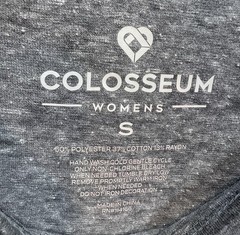 NWT ladies SML Univ. at Buffalo (NY) Bulls crew gray cotton/poly/rayon tee