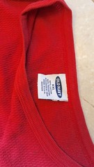 Vintage Old Navy Athletic 94 Red Waffle Knit T-Shirt Men’s XXL Y2K Casual Tee