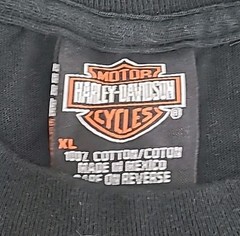 Harley Davidson Black XL T-shirt Las Vegas, Nevada on Genuine H-D Label in EUC