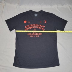 Ouija Board Shirt Mens Large Black Mystifying Oracle Graphic Tee Halloween Retro