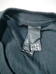 District Shirt Mens 2XL Black Graphic Print Short Sleeve Stretch Art Streetwear