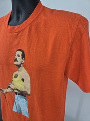 Freddie Mercury Queen T-Shirt Medium Orange Official Merch Double-Sided Men