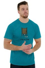 Life is Crap Sucks Toilet Paper Funny Gift Womens or Mens Crewneck T Shirt Tee