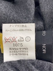 YOHJI YAMAMOTO +NOIR COWL NECK LONG SLEEVE TOP MEN GRAY RAYON SIZE 2 USED