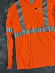 CornerStone Pepsi Mens Hi-Vis Orange Reflective Long Sleeve Shirt L