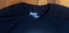 Distressed Hockey Mask Friday The 13Th Graphic Print Shirt Men’s Medium Black