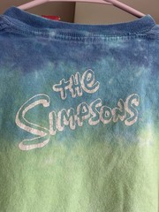The Simpson’s Tie Dye Blue Green Graphic Tshirt Size Unknown See Measurements