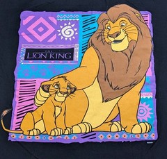 Vintage The Lion King Simba & Mufasa Shirt Disney Movie Promo 1990s Black XL