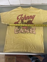 Johnny Cash Nashville Tennessee Cowboy Western T Shirt Adult L Yellow Tee