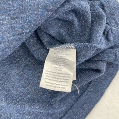 Faherty Henley Shirt Mens XL Blue Navy Cloud Cotton Textured Long Sleeve
