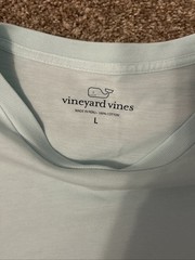 Vineyard Vines Men’s Long Sleeve T Shirt Seafoam Green Blue Whale Large