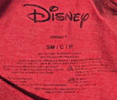 Disney Brand The Lion King Movie Scene “Hakuna Matata” Red T-Shirt. Size Small