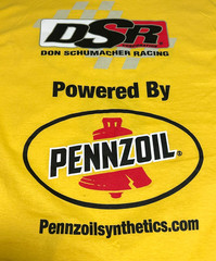 PENNZOIL Racing Don Schumacher Mopar Motorsports T-Shirt Yellow Men’s Size LG