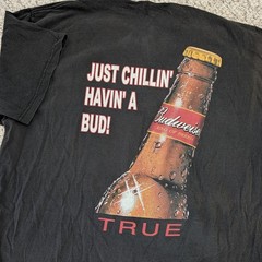 Vintage 90s Budweiser T-Shirt XL Whassup! Just Chillin Havin A Bud Promo Merch