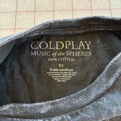 Coldplay Music of the Spheres World Tour Alien Radio Acid Wash T-Shirt