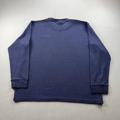 Vintage AND1 T-Shirt Mens Large Blue Thermal Waffle Knit Basketball Long Sleeve