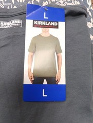 Kirkland Signature Men’s Pima Cotton Slub Tee, Gray, Size L
