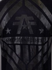 AMERICAN FIGHTER Men’s T-Shirt AVERETT Black Athletic Biker MMA S-4XL