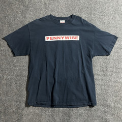 Vintage Rare Pennywise Box Logo Graphic Tee Movie Promo Tee XL