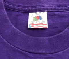 Vtg Vintage Puerto Rico Seashells Mens Large Purple Single Stitch Tee T Shirt