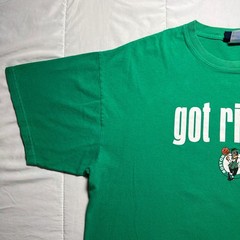 Boston Celtics Got Rings 2008 NBA Champions T Shirt Mens XL Green 17x Champs NBA