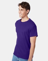 Hanes 5250 4XL Authentic Short Sleeve Men’s Cotton T-Shirt Purple Pit to Pit 29″