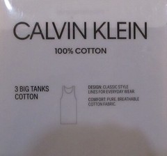 3 CALVIN KLEIN BIG&TALL 2XL 3XL 4XL 5XL COTTON WHITE BLACK RIBBED TANK T-SHIRTS