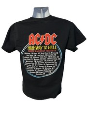 AC/DC Highway To Hell t-shirt Adult Medium Black Short Sleeve Double Sided 2024
