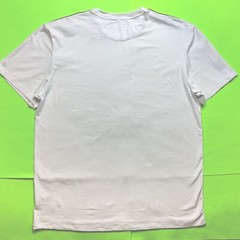New KENNETH COLE Men’s Short Sleeve T-shirt Size XXL White w/Beige