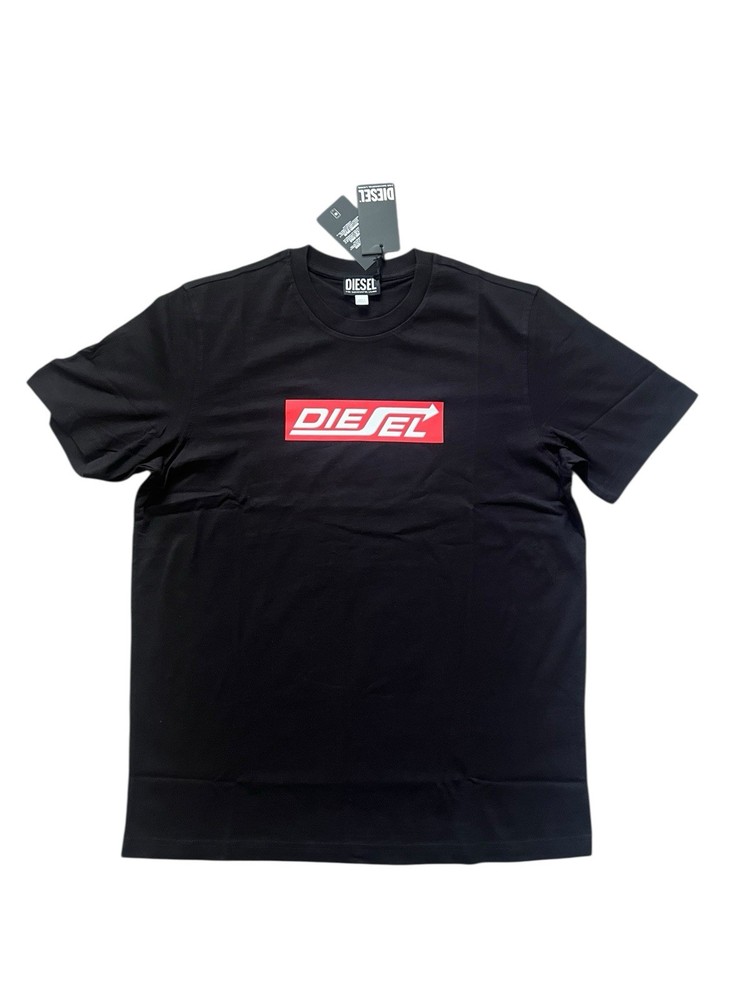 Diesel T-Just Off Box Logo T-Shirt NWT $80 Black Size M