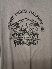 VTG Skinny Dick ‘s Half Way Inn Funny Joke Destination Tee Size XL Alaska
