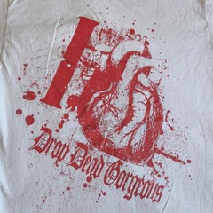 Vintage Drop Dead Gorgeous Band Rare Signed Concert Merch White Graphic T-Shirt