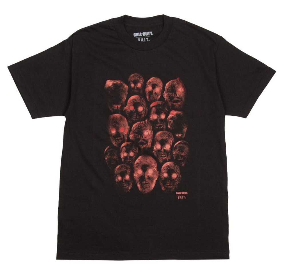 BAIT X CALL OF DUTY MEN ZOMBIE TEE (BLACK) SIZE: LARGE