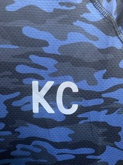 Kenneth Cole Active T Shirt Large Blue Camo Crew Neck Tech SS Tee NWT $49
