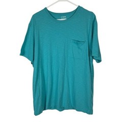 J.Crew Slub Cotton Pocket Tee, Aquatic Blue, Size XL