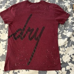 Superdry Sport NYC 1984 Men M Tee Burgundy Red Paint Splatter Top M10004SR