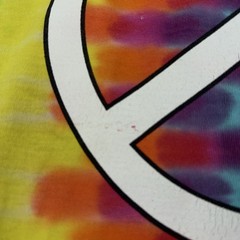 Vintage 90s Joe’s Crab Shack Tie Dye Peace Shirt Single Stitch Adult XL