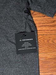 01. Algo Shirt Mens XL Gray Performance Quick Dry Lightweight Casual V Neck